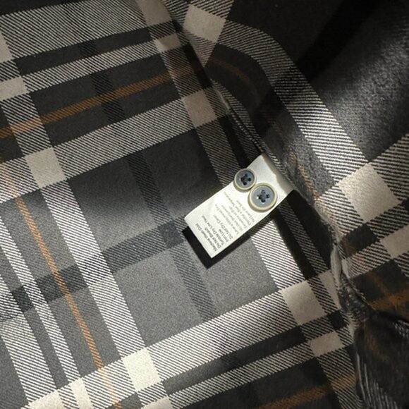 NWOT - Men's Jachs Flannel Fall Button Down Shirt Jacket Gray Cognac - Size XLT - Picture 5 of 8